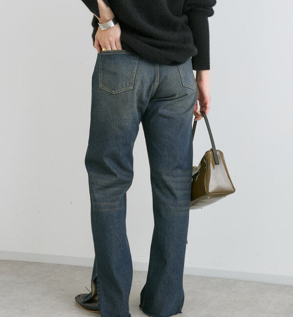  「【全骨格美脚見え！】slit DENIM」|デニム|