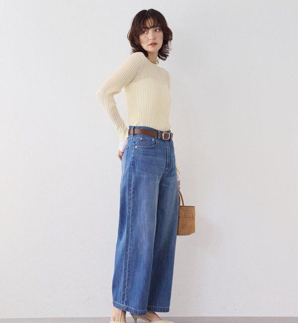  「【RIMH（リムエイチ）】クリーンワイドデニム」|デニム|