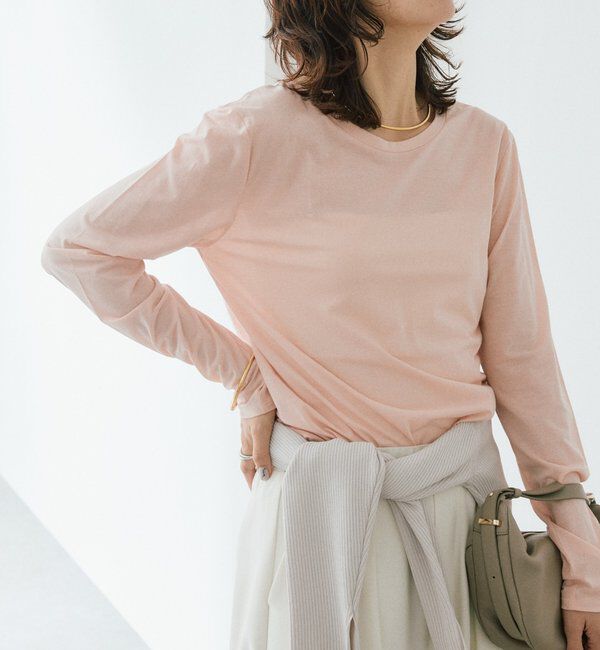  「【着回し力抜群】2wayセミシアーロンTee」|Tシャツ・カットソー|ピンク