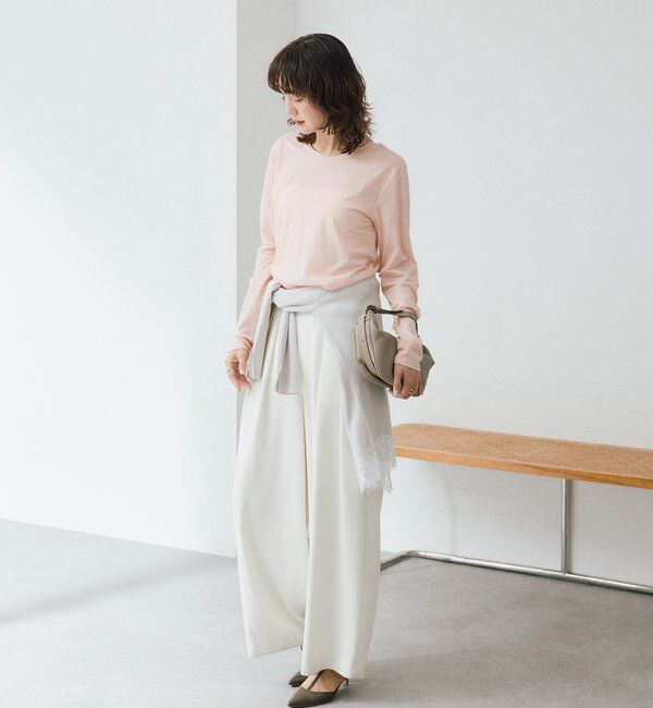  「【着回し力抜群】2wayセミシアーロンTee」|Tシャツ・カットソー|