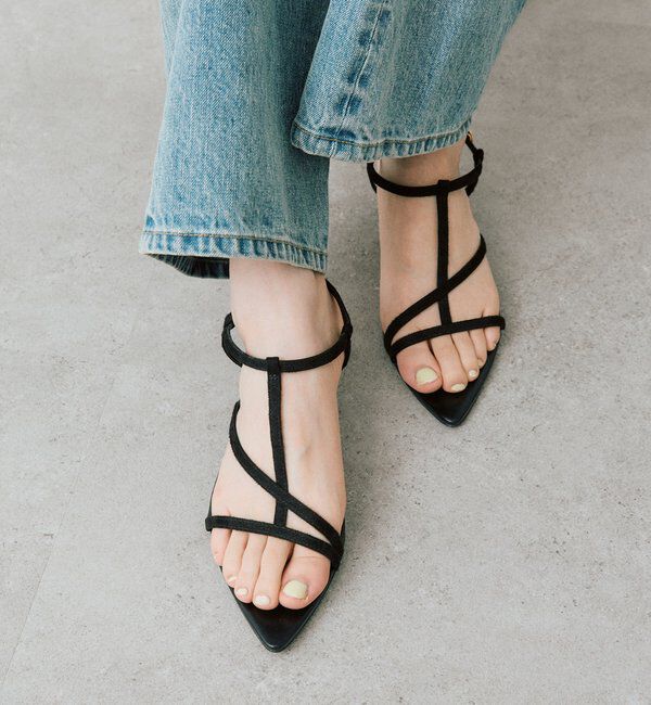  「【抜け感】ポインテッドラインサンダル」|サンダル|