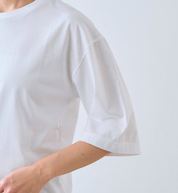  「【接触冷感/UVカット機能付き】ゴブソデクルーネックTee」|Tシャツ・カットソー|