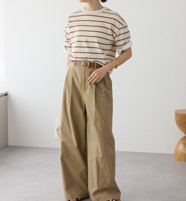  「【接触冷感/UVカット機能付き】ゴブソデクルーネックTee」|Tシャツ・カットソー|