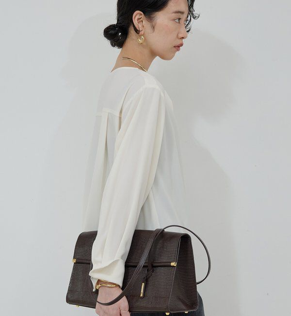  「フロントドレープブラウス」|シャツ・ブラウス|