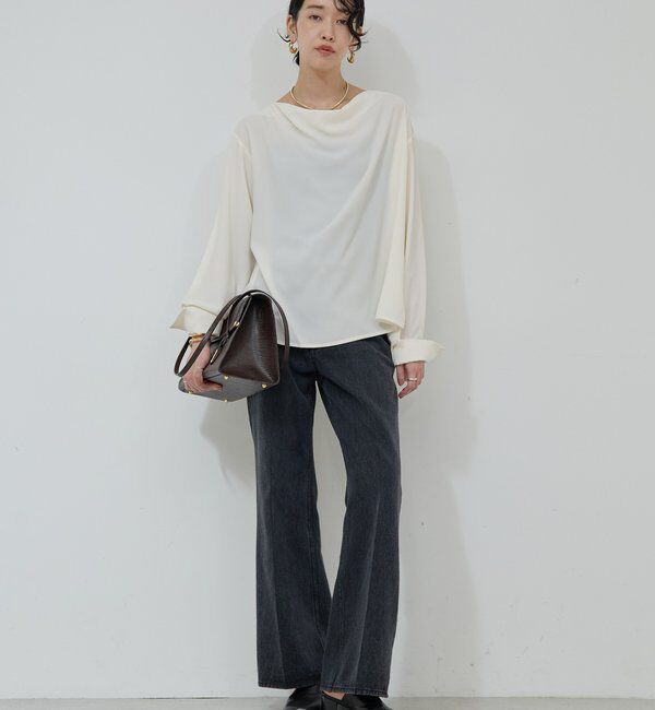  「フロントドレープブラウス」|シャツ・ブラウス|