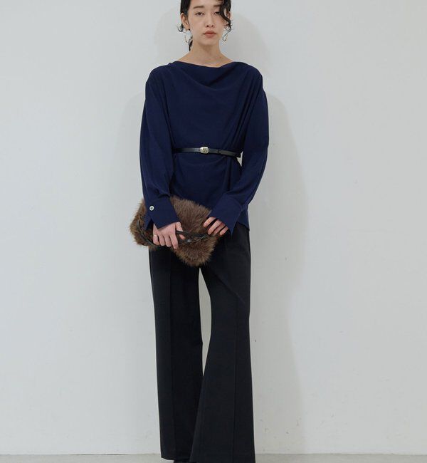  「フロントドレープブラウス」|シャツ・ブラウス|