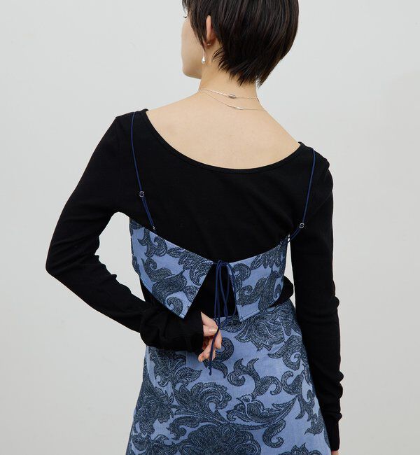  「【セットアップ対応】	ジャガードキャミ」|シャツ・ブラウス|