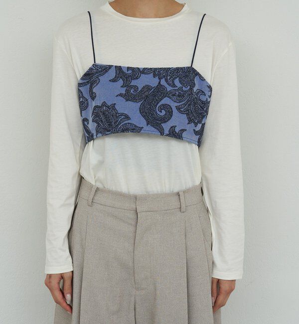  「【セットアップ対応】	ジャガードキャミ」|シャツ・ブラウス|