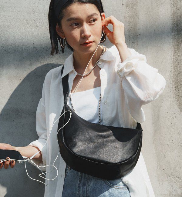  「ソフトレザーラウンドショルダーバッグ」|ショルダー・メッセンジャー|