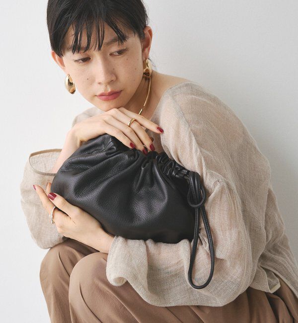  「レザー巾着4WAYショルダーバッグ」|ショルダー・メッセンジャー|