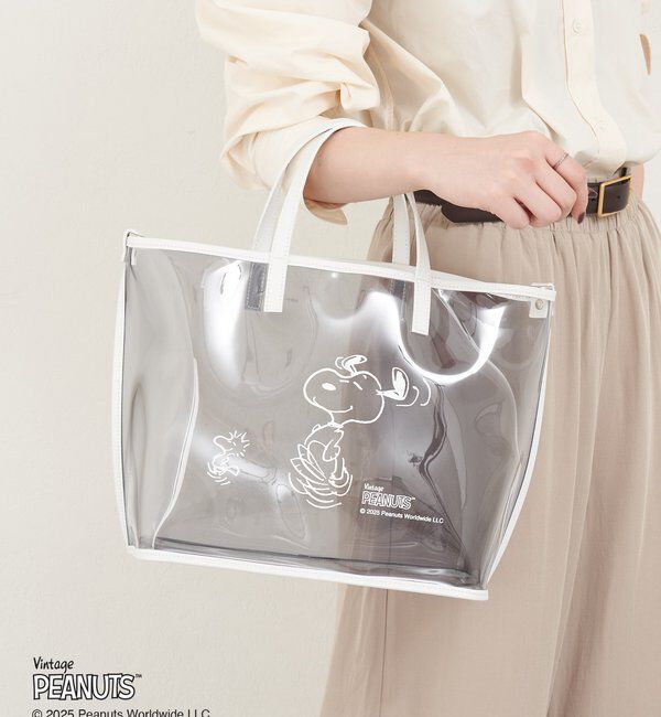  「【再値下げ】《PEANUTS&times;russetコラボ》クリアトート&times;巾着セットバッグ」|トートバッグ|
