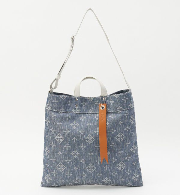  「デニムジャガード2WAYビッグトートバッグ」|トートバッグ|