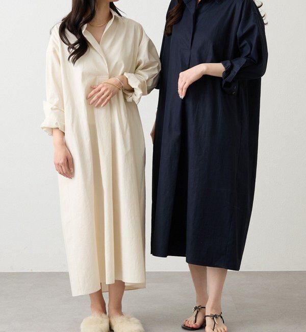  「シャツドレス」|ワンピース|アイボリー