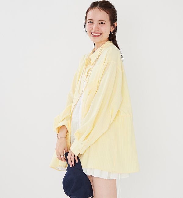  「[森川企画]レイヤードストライプドロストシャツ」|シャツ・ブラウス|