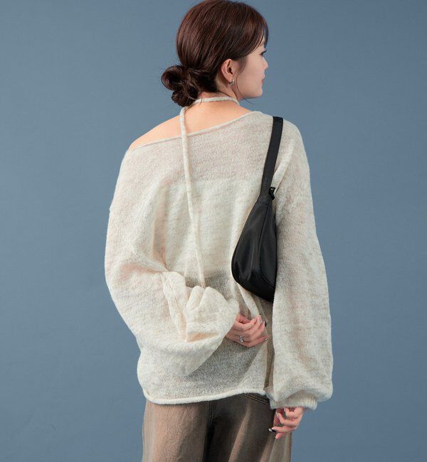  「MIXシアーボートニット」|ニット・セーター|