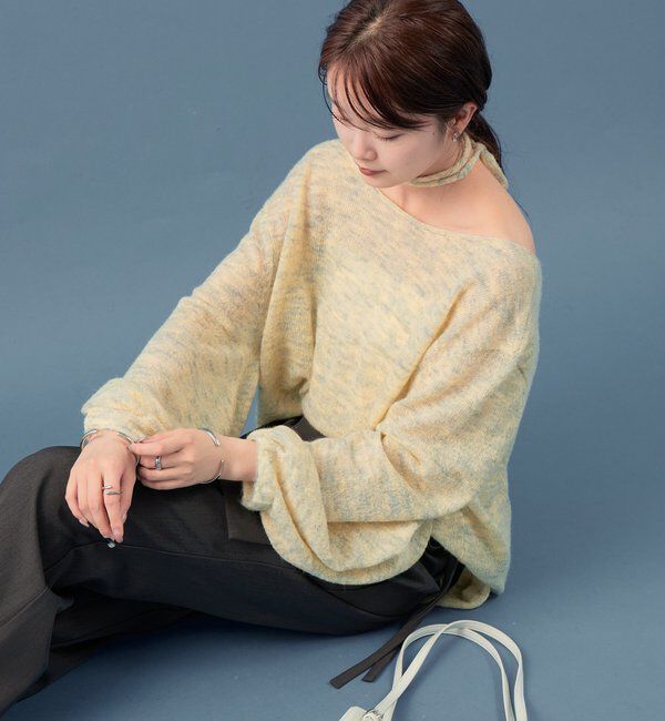  「MIXシアーボートニット」|ニット・セーター|