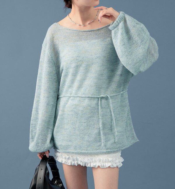  「MIXシアーボートニット」|ニット・セーター|