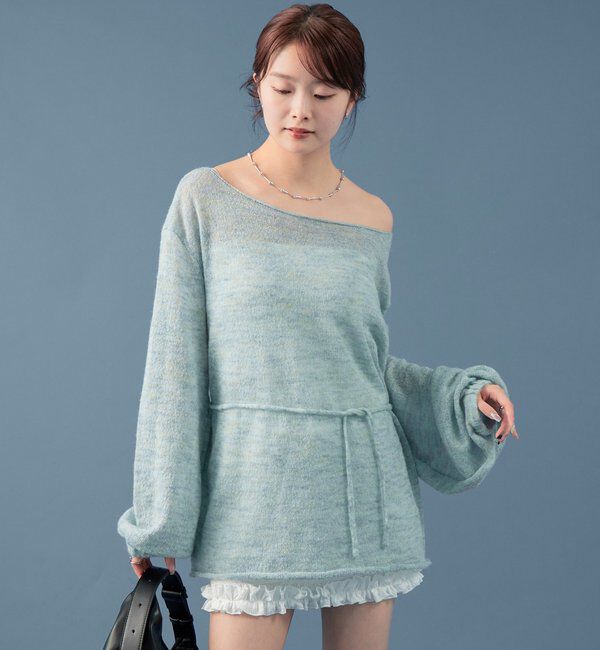  「MIXシアーボートニット」|ニット・セーター|