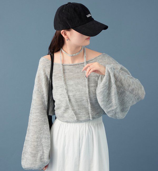  「MIXシアーボートニット」|ニット・セーター|