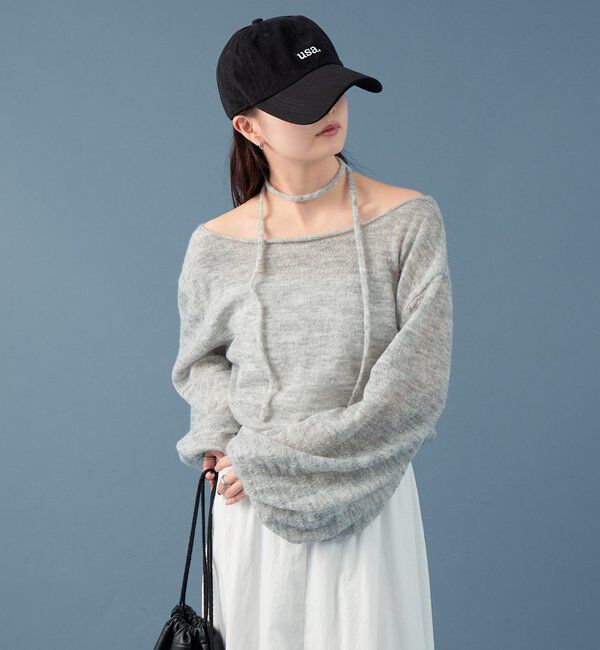  「MIXシアーボートニット」|ニット・セーター|