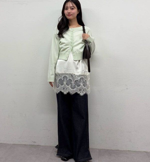  「レースサテンキャミソール」|シャツ・ブラウス|