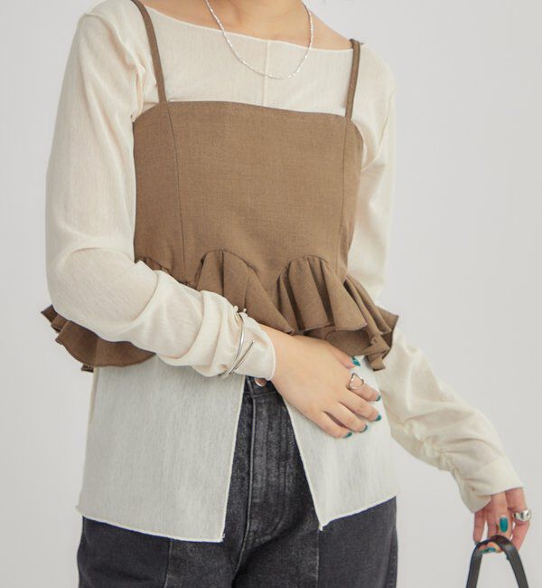  「ウェーブフリルビスチェ」|シャツ・ブラウス|