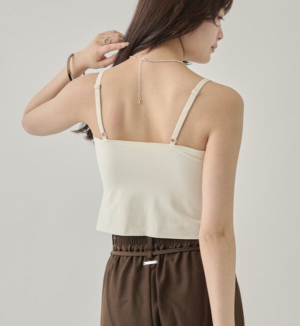  「パット付きベロアキャミソール」|キャミソール|