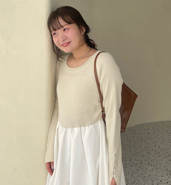  「【@__misa__03企画】プレート付きドッキングワンピース」|ワンピース|