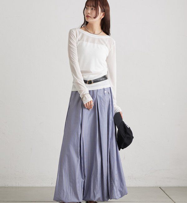  「ストライプバルーンスカート」|スカート|