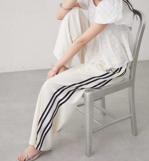  「ロゴ刺繍イージーパンツ」|チノ|