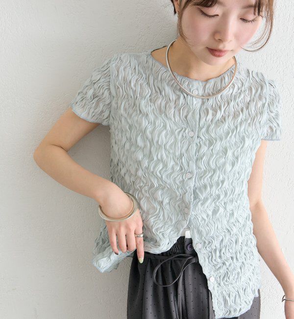  「エアリーシャーリングブラウス」|シャツ・ブラウス|