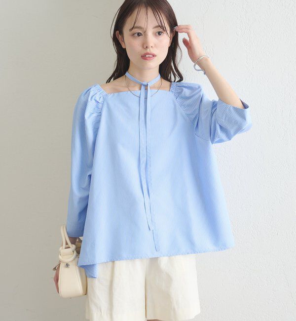  「チョーカーリボンパフブラウス」|シャツ・ブラウス|