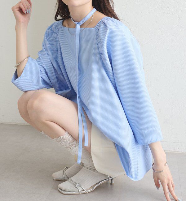  「チョーカーリボンパフブラウス」|シャツ・ブラウス|