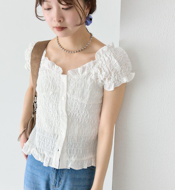  「シャーリングフレンチブラウス」|シャツ・ブラウス|