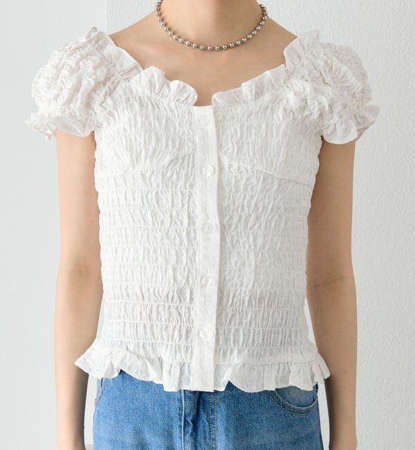  「シャーリングフレンチブラウス」|シャツ・ブラウス|