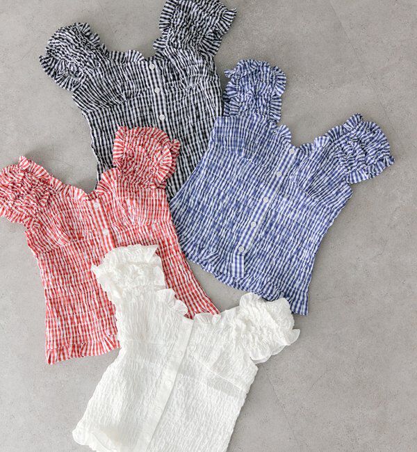  「シャーリングフレンチブラウス」|シャツ・ブラウス|