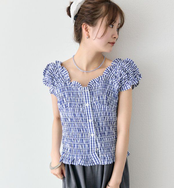  「シャーリングフレンチブラウス」|シャツ・ブラウス|