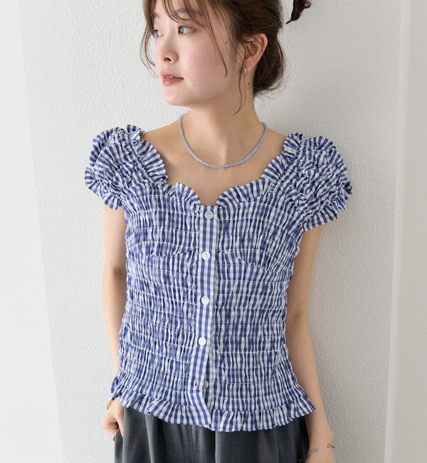  「シャーリングフレンチブラウス」|シャツ・ブラウス|