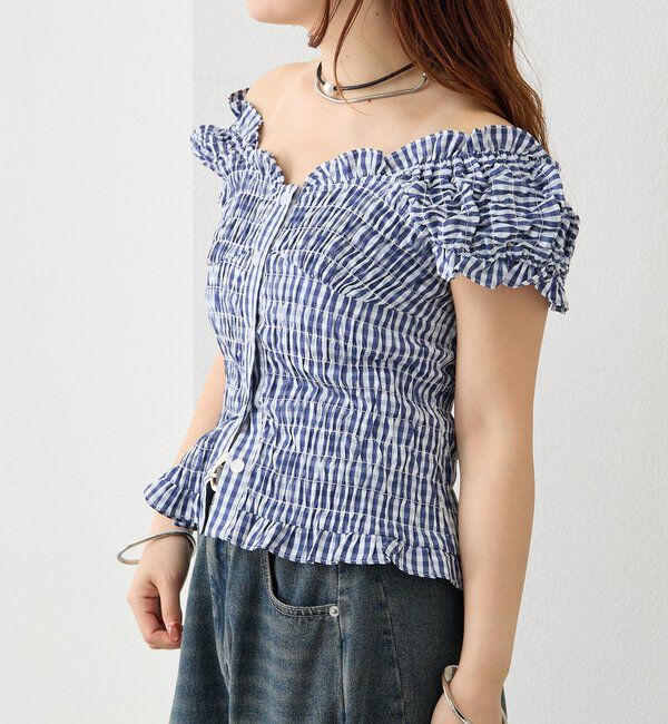  「シャーリングフレンチブラウス」|シャツ・ブラウス|