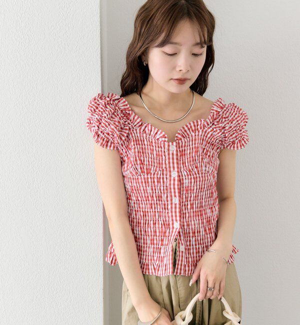  「シャーリングフレンチブラウス」|シャツ・ブラウス|