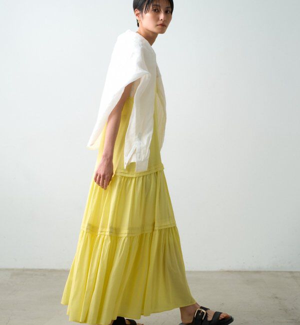  「サテンティアードキャミワンピース」|ワンピース|