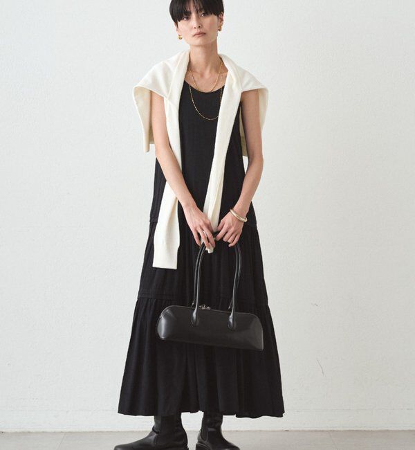  「サテンティアードキャミワンピース」|ワンピース|