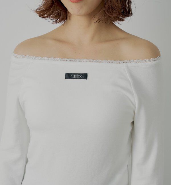  「カップ付きレースコンパクトトップス」|Tシャツ・カットソー|