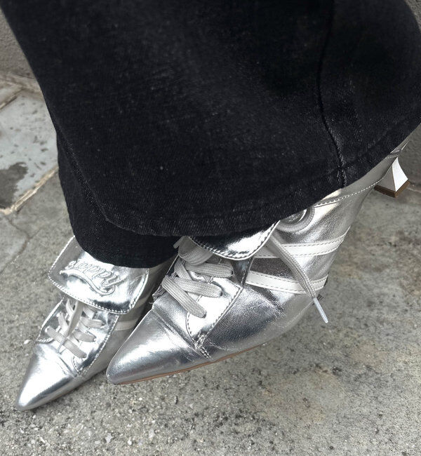  「【SLOPPY】スニーカーミュール」|スニーカー|シルバー