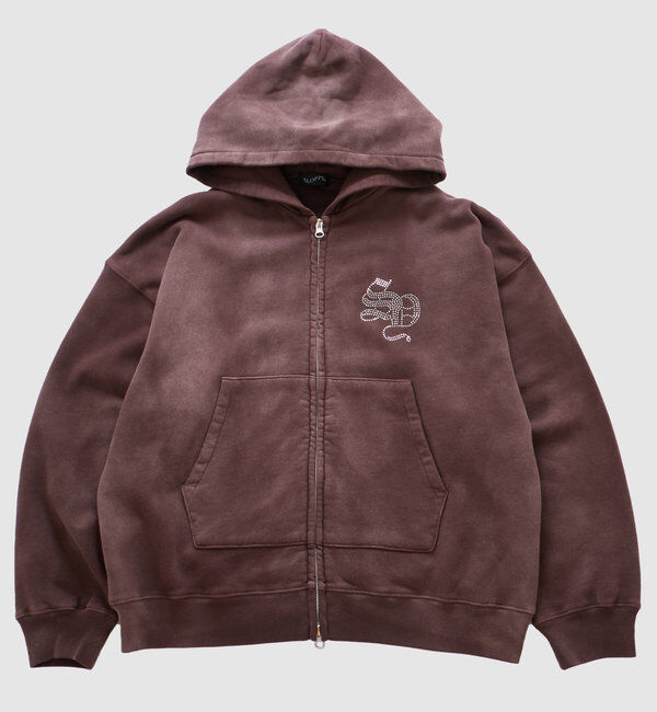  「【SLOPPY】 ラインストーンジップパーカー」|パーカー|