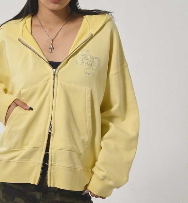  「【SLOPPY】 ラインストーンジップパーカー」|パーカー|