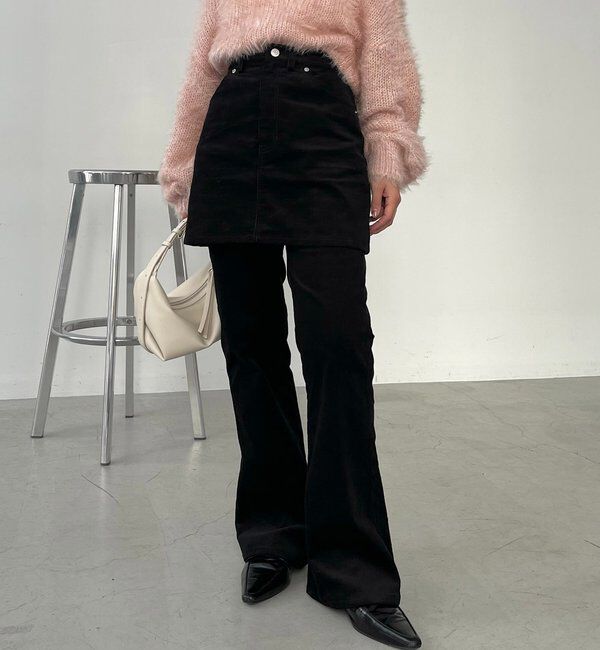  「【新色/レイヤード対応】コーデュロイ台形スカート」|スカート|