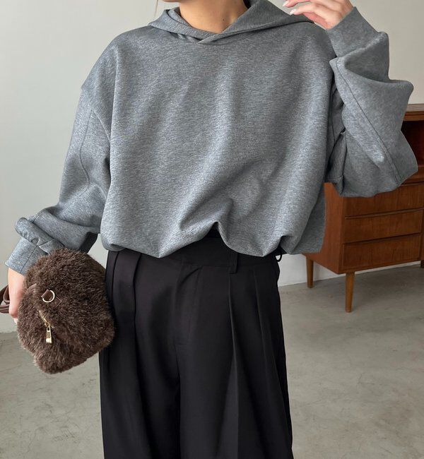  「【軽量/滑らかな着心地】バルーンフーディ」|Tシャツ・カットソー|グレー