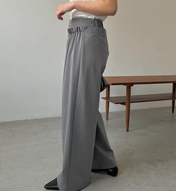  「【低身長サイズあり】ギャザーフリルパンツ」|チノ|