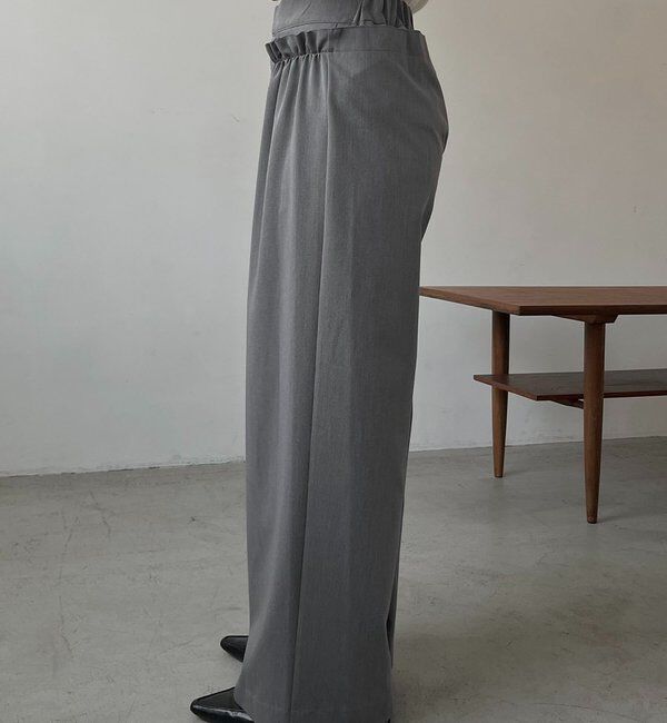  「【低身長サイズあり】ギャザーフリルパンツ」|チノ|